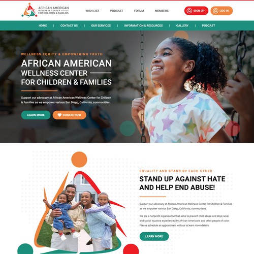Website Design Concept For African Wellness Community