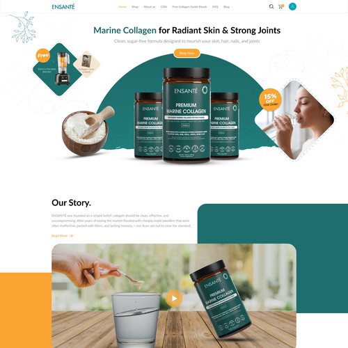 Landing page design