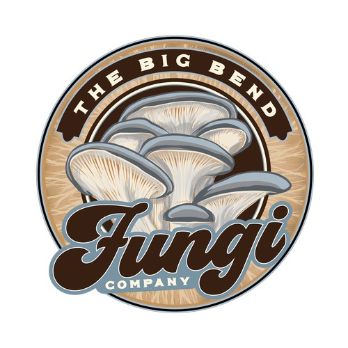 Hand-drawn logo for Mushroom company