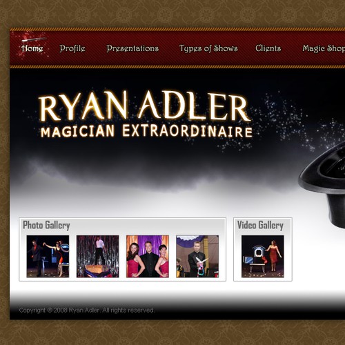 Ryan Adler Magician Website