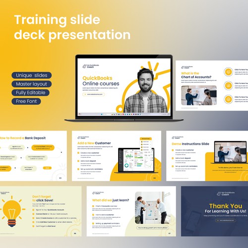 QuickBooks Online Courses PowerPoint Presentation Template