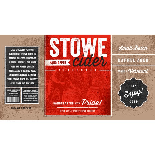 New label for Stowe Cider