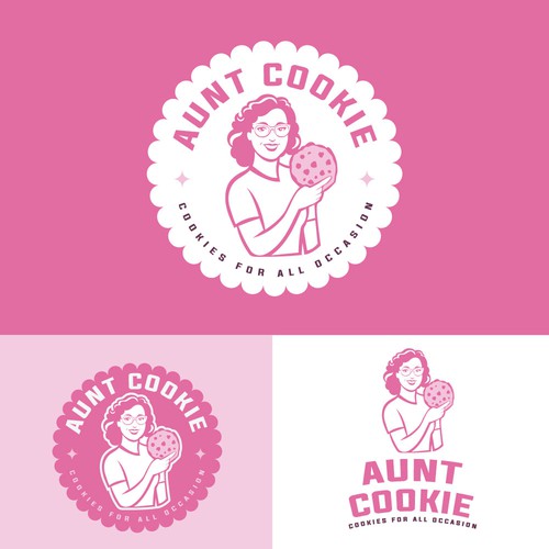 fun & welcoming mascot logo for cookie brand