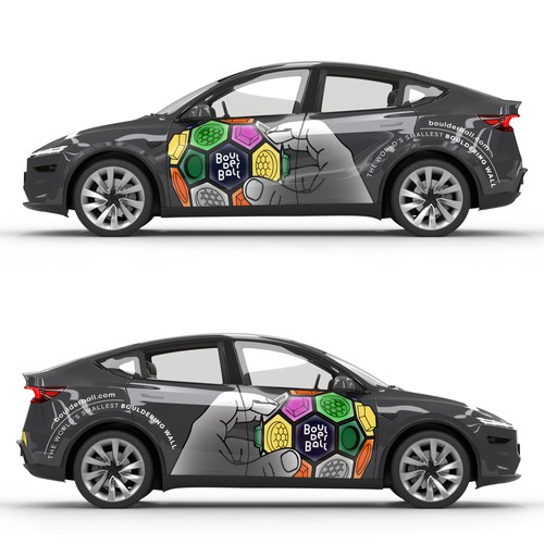 Partial Wrap / Decal Design for Boulderball's Tesla Model Y