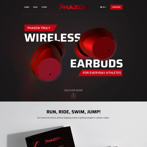 Earbuds Web page design