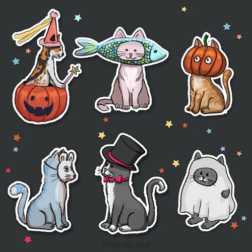 Halloween cats