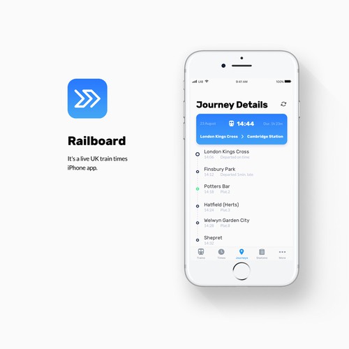 iPhone train times app