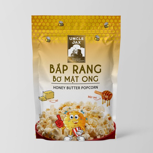 Packaging design for Honey Butter Popcorn