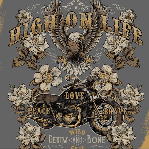 Motorcycle style artwork 