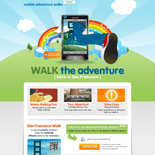 Website design for Mobile Adventure Walks