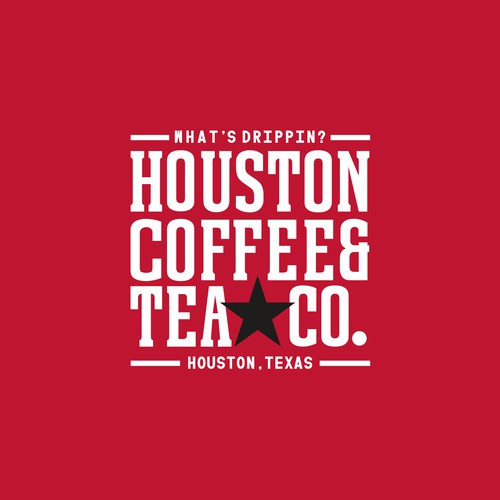 Slab Serif Type Lockup for Houston Coffee & Tea Company