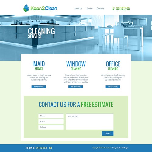 Landingpage for the most modern, innovative and dynamic cleaning company
