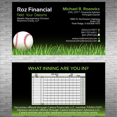 Baseball themed financial services project