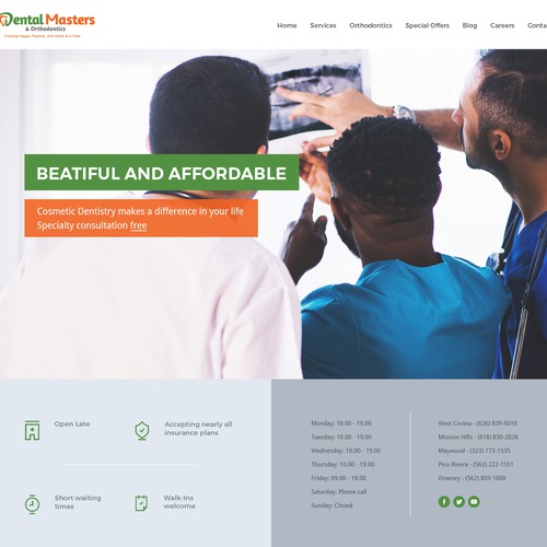 Website redesign for dental clinic