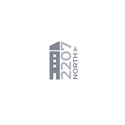 A minimal logo design concept for an apartment community