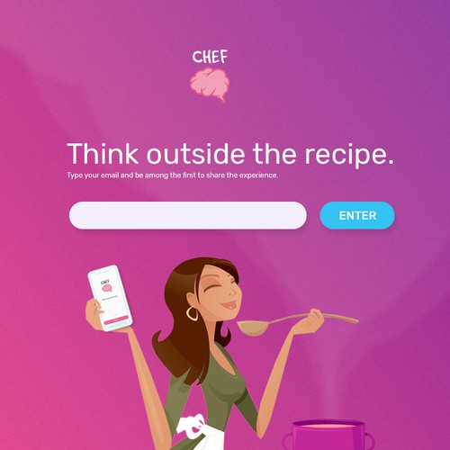 ChefBrain App Landing Page design