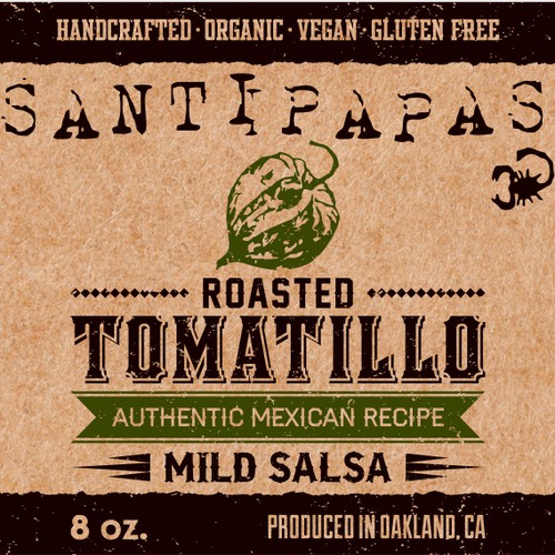 Label for Santipapas salsa