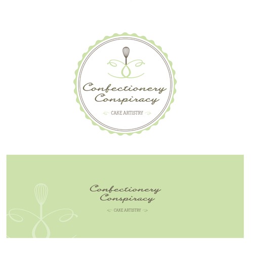 Create a romantic logo for a upcoming cake design business