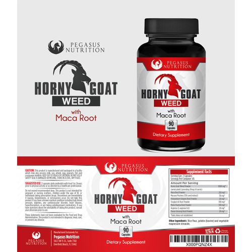 Horny Goat Weed Label Design