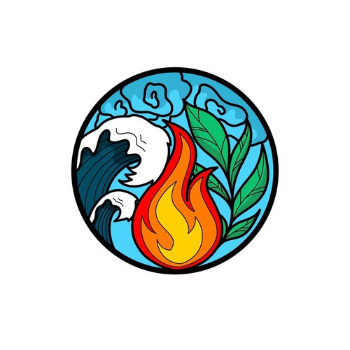 Logo earth wind water fire