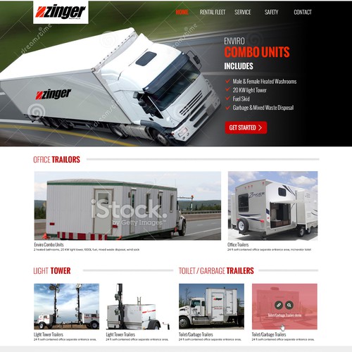 Create a website for Zinger Rentals - creative, clean and modern!