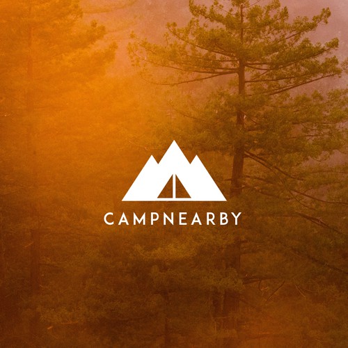 Minimal logo for a Camping Website