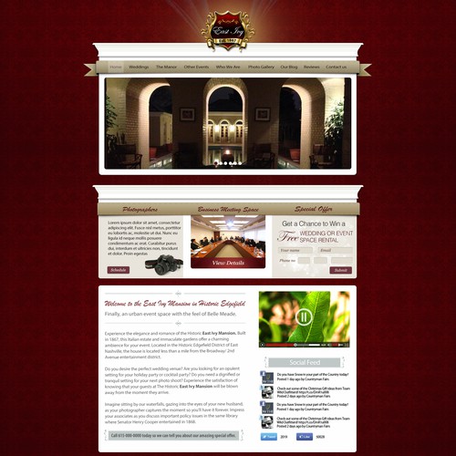 Guaranteed Selection of the Best Webdesign for our Wedding/ Event Space