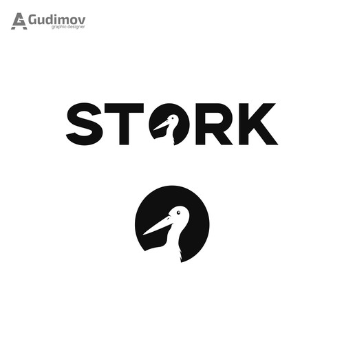 Stork logo concept