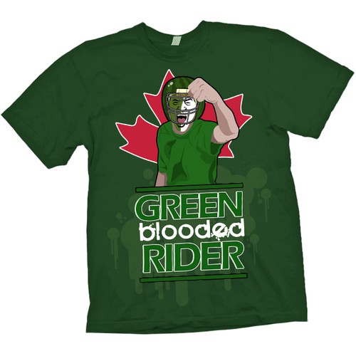 Green Blooded Rider Shirt Design