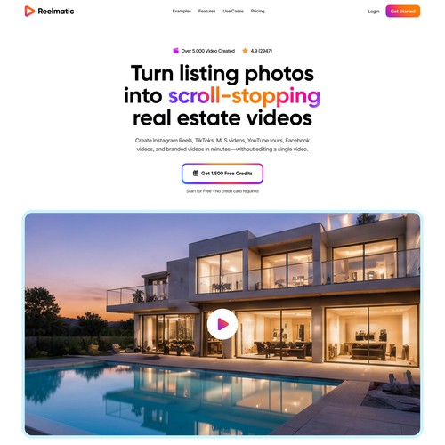 RealtyAI — Image-to-Video Website Design for Real Estate Agents