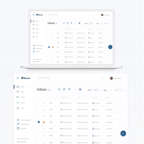 Web App for managing scanned documents