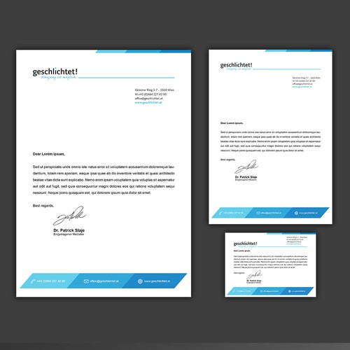 letterhead for geschlichtet!