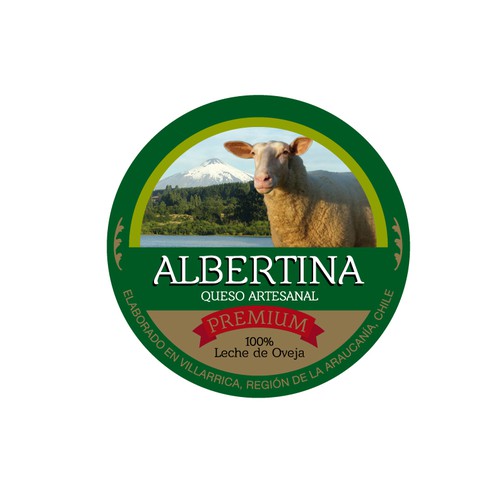 Creación de una etiqueta elegante y llamativa para comercializar quesos de oveja.
