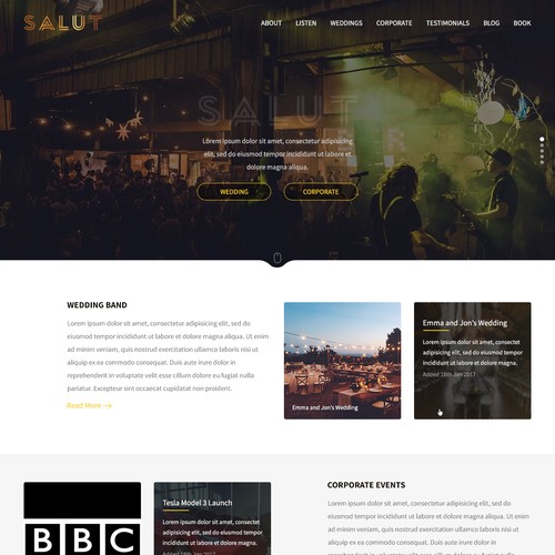 Website design for musical band 