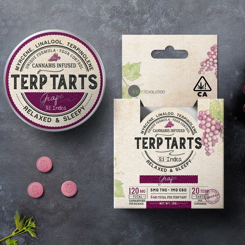 Terp Tarts, packaging design