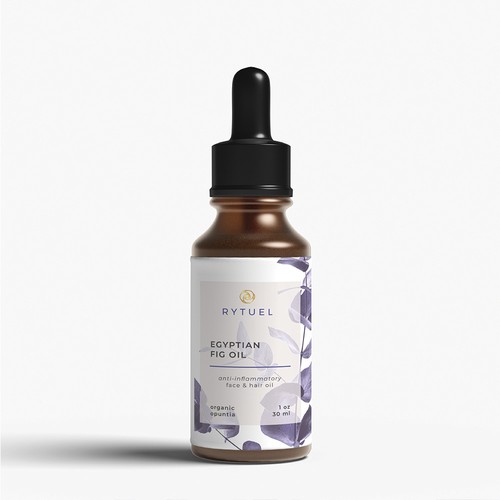 Label for face, hair and body oil