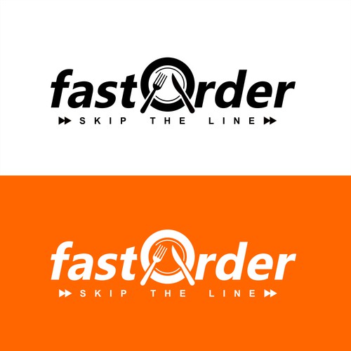 Bold minimalistic logo for food ordering App