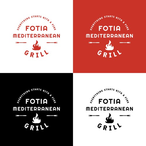 Logotype design concept for Fotia Mediterranean Grill