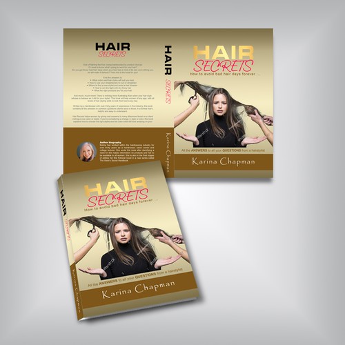 Help women avoid bad hair days forever! Design a book cover for 'Hair Secrets' e-book