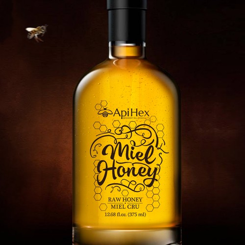 Premium honey, label design