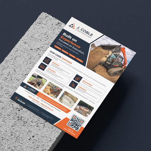Professional Construction Services Flyer for J. Coble Companies