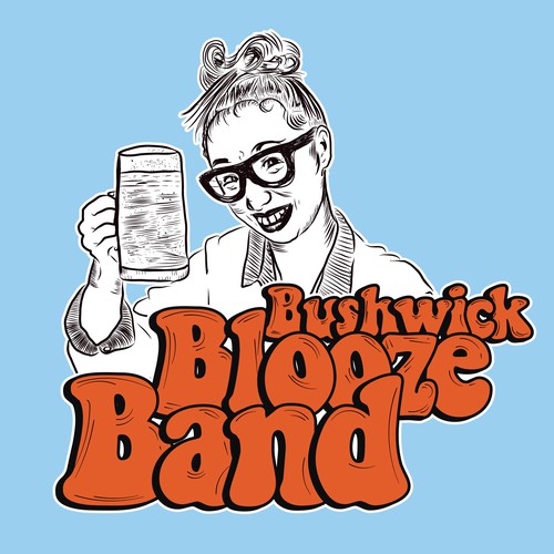 Bushwick Blooze Band logo design