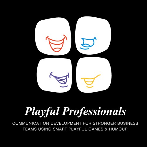 Playful but professional modern logo with "New Yorker" style for team-building business.
