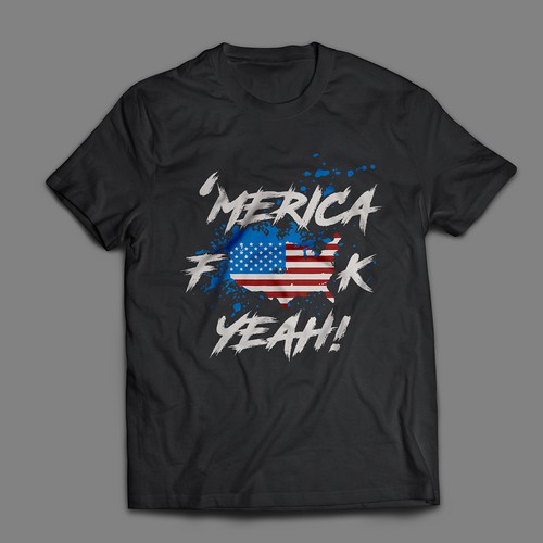 Merica F ck Yeah! T-Shirt Design