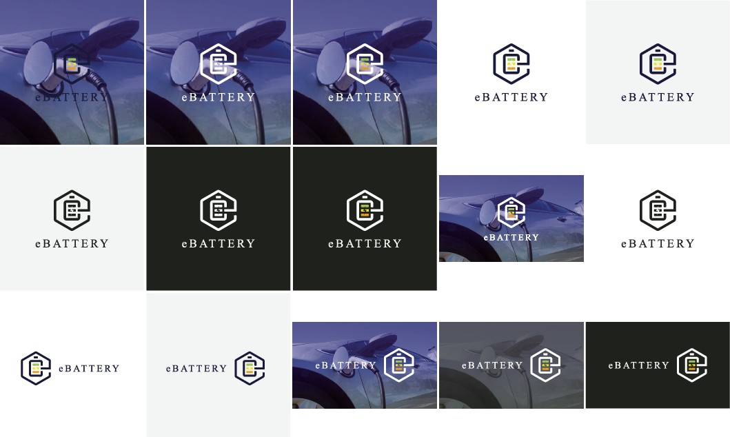 Design a  funky and luxury logo for eBATTERY. It’s better to have a picture on top and eBATTERY. Like last energy.