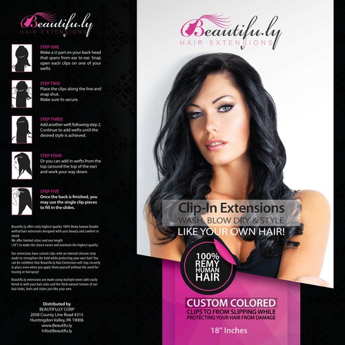 Create a BEAUTIFUL Eye Catching Label for Beautifu.ly Hair Extensions!