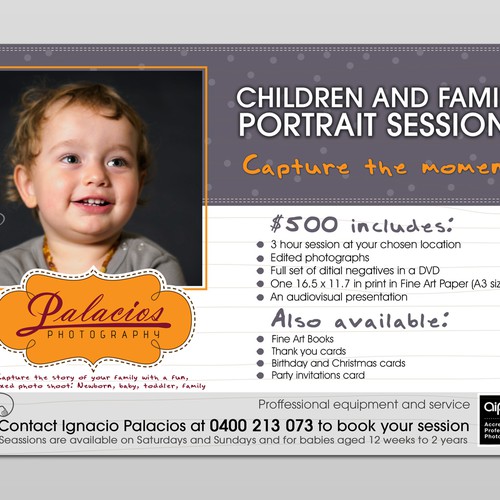 Help Palacios Photography with a new postcard or flyer