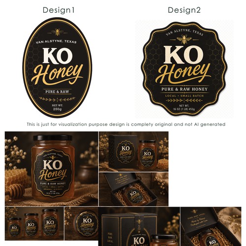 Premium Honey Jar label