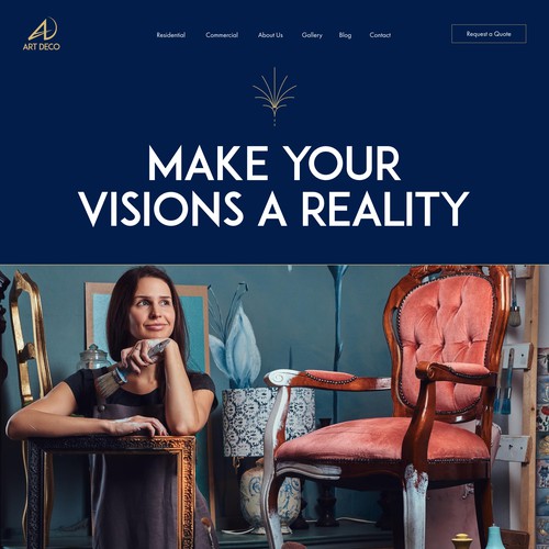 Clean and sophisticated website for Interior Design Company