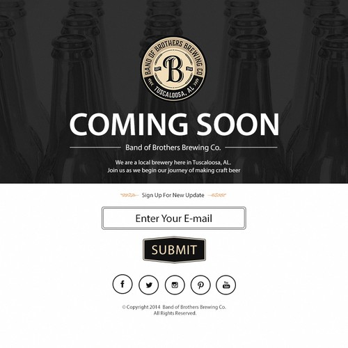 Creat Landing Page for New Craft Brewery